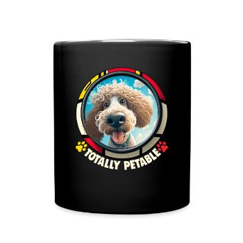 Dog Cartoon Poodle Design pour les amoureux des chiens - Mug uni - noir - Devant