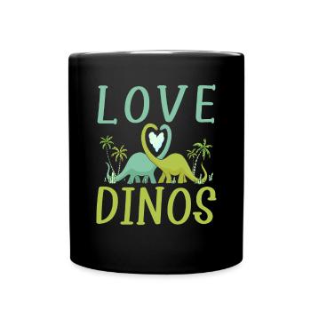 Cadeau de dinosaure Dino Lover Cadeau - Mug uni - noir - Devant