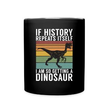 Cadeau de dinosaure Dino Lover Cadeau - Mug uni - noir - Devant