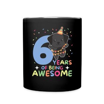 Labrador pour les enfants de 6 ans - Mug uni - noir - Devant