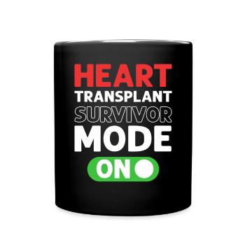 Mode de survie en transplantation cardiaque. - Mug uni - noir - Devant