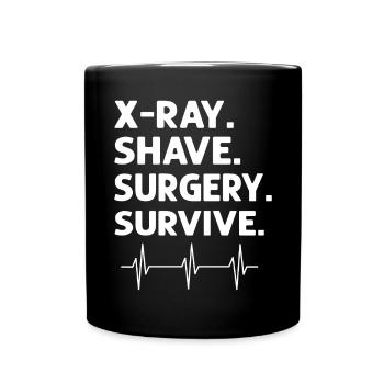X-ray. Shave. Operation. Survival. - Full Colour Mug - black - Front