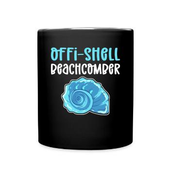 Offi-Shell Beachcomber. Muschelschreiber - Tasse einfarbig - Schwarz - Vorne