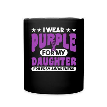I wear purple for my daughter. - Full Colour Mug - black - Front