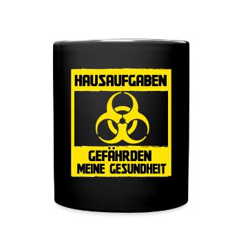 Schulkind Einschulung Schüler Geschenk Spruch - Tasse einfarbig - Schwarz - Vorne