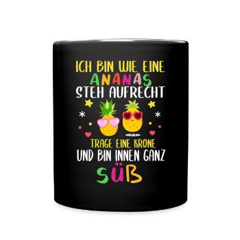 Niedlicher Spruch für Mädchen und Frauen - Tasse einfarbig - Schwarz - Vorne