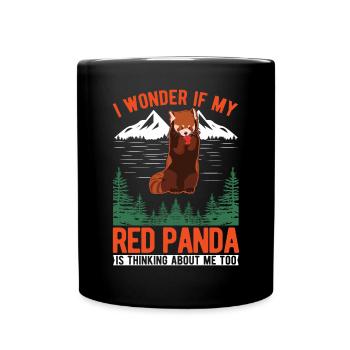 Red Panda Cadeau Chat Ours Panda Rouge - Mug uni - noir - Devant