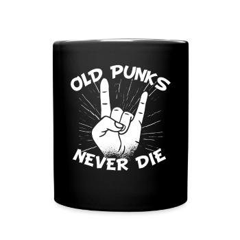 Old Punks Never The Parents Punk Rock Music - Full Colour Mug - black - Front