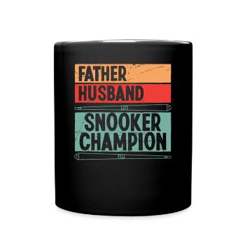 Billard Father Husband Snooker Champion 8 Ball - Tasse einfarbig - Schwarz - Vorne