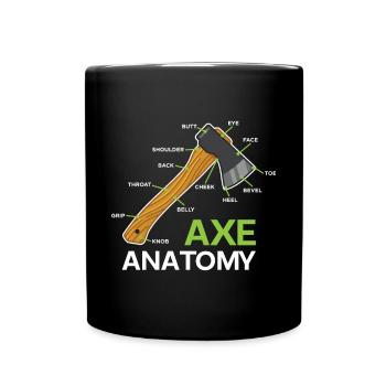 Funny Axe Anatomy For Axe Thrower - Full Colour Mug - black - Front