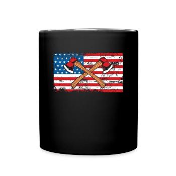 Drapeau patriotique américain pour lanceur de hache - Mug uni - noir - Devant