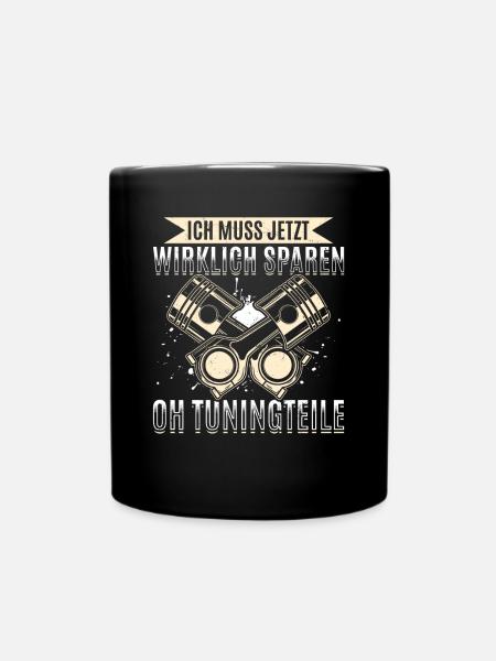 OH! Tuningteile Mechaniker Oldtimer Bastler Tuning - Tasse einfarbig - Schwarz