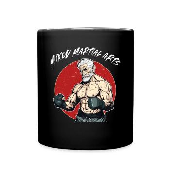 Mixed Martial Arts Man- Cage Fighter Free Fighting - Tasse einfarbig - Schwarz - Vorne