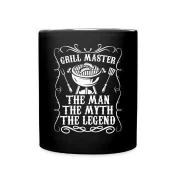BBQ Master Man Mythe Légende BBQ Assaisonnements Frotte Smo - Mug uni - noir - Devant