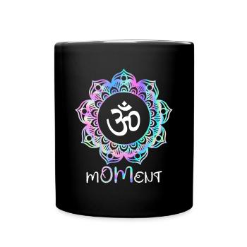 M-OM-ent Mandala Yoga - Tasse einfarbig - Schwarz - Vorne