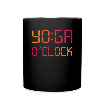 YO:GA O'Clock Yoga - Tasse einfarbig - Schwarz - Vorne