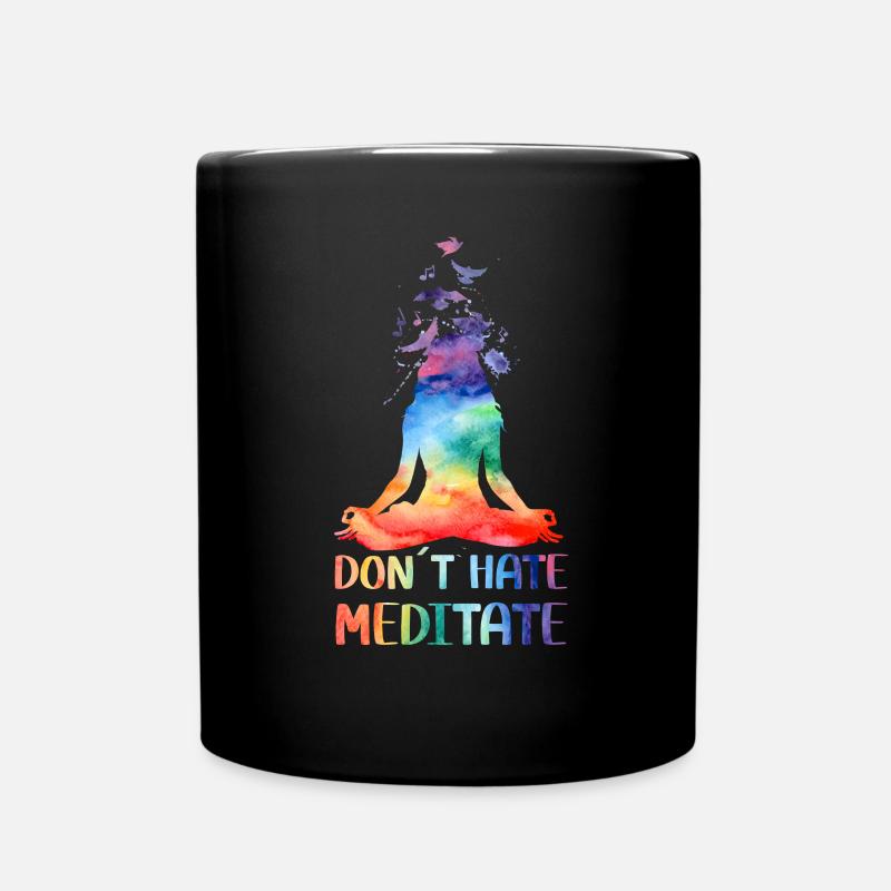 Ne détestez pas Méditer le yoga de Bouddha méditant - Mug uni - noir