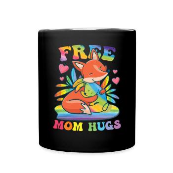 LGBT-| Pride Month | Kostenlose Mama-Umarmungen - Tasse einfarbig - Schwarz - Vorne
