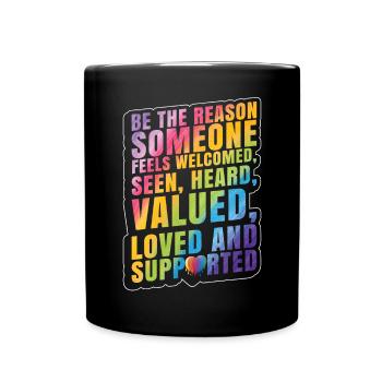 LGBTQ-| LGBT-| unterstützen Pride-Monat - Tasse einfarbig - Schwarz - Vorne