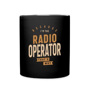 Radio Operator - Full Colour Mug - black - Front