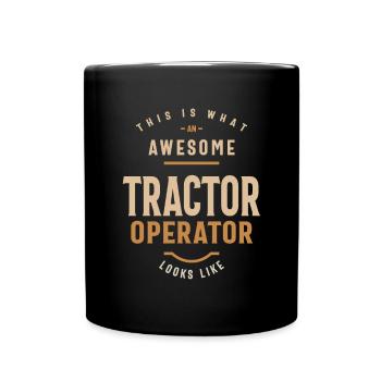 Tractor Operator - Full Colour Mug - black - Front
