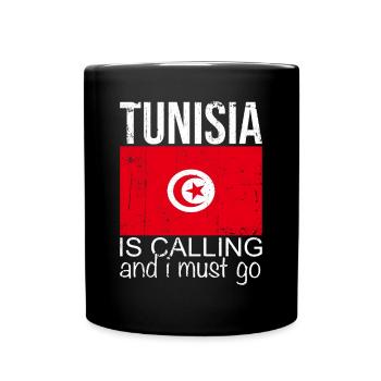Tunisie - Mug uni - noir - Devant