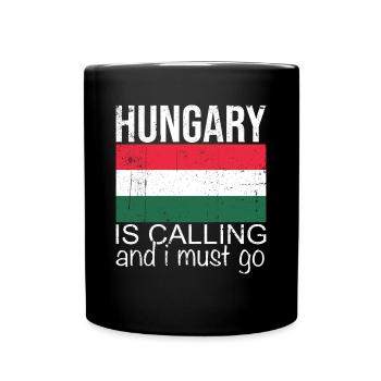 Hongrie Dicton - Mug uni - noir - Devant