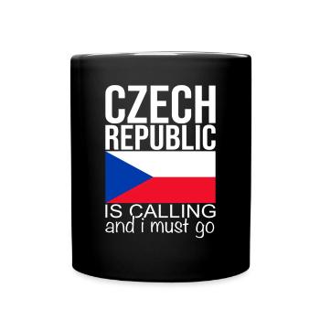 Tschechien - Tasse einfarbig - Schwarz - Vorne