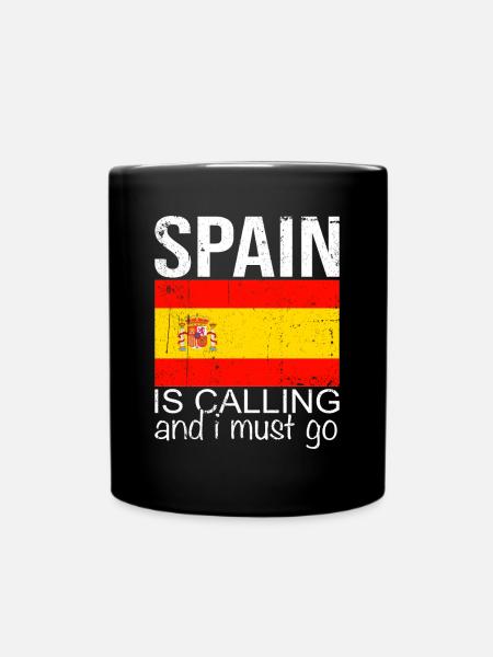 Spanien Spruch - Tasse einfarbig - Schwarz