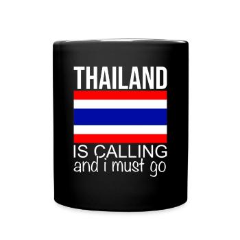 Thailand Spruch - Tasse einfarbig - Schwarz - Vorne
