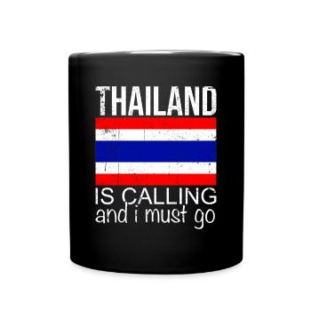 Thailand Spruch - Tasse einfarbig - Schwarz - Vorne
