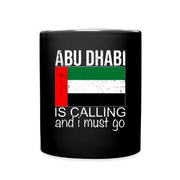Abu Dhabi quote - Full Colour Mug - black - Front