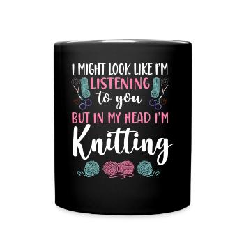 Tricoter à quoi je pourrais ressembler - Mug uni - noir - Devant