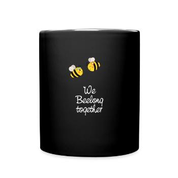 We Beelong together - couple d’abeilles mignonnes - Mug uni - noir - Devant