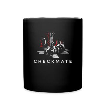 Checkmate Schachkönigin Schachspieler - Tasse einfarbig - Schwarz - Vorne