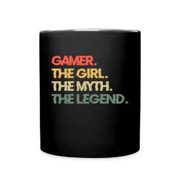 Gamer Girl Le contrôleur de légende - Mug uni - noir - Devant