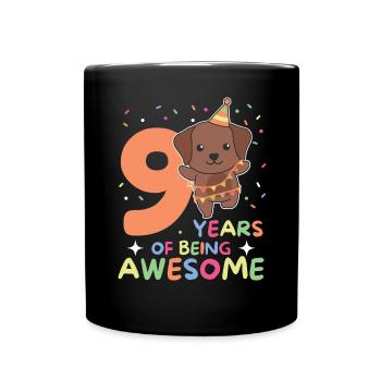 Labrador pour les enfants de 9 ans - Mug uni - noir - Devant