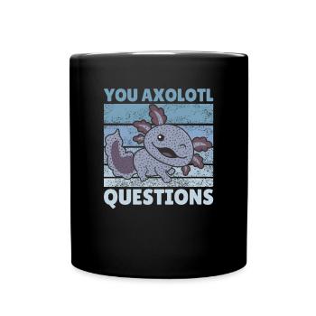 Axolotl lover cute animals children axolotl - Full Colour Mug - black - Front
