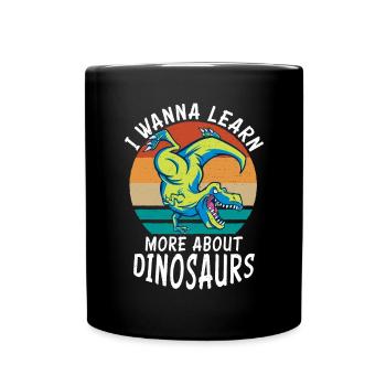 Dinosaurier Geschenk Dino Liebhaber Geschenk - Tasse einfarbig - Schwarz - Vorne