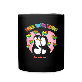 Kostenlose Mama-Umarmungen | Gay Pride | Pride Month | LGBT - Tasse einfarbig - Schwarz - Vorne