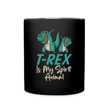 Dinosaur Gift Dino Lover Gift - Full Colour Mug - black - Front