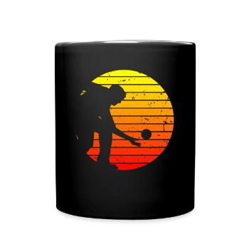Chemise de pétanque rétro vintage - Mug uni - noir - Devant