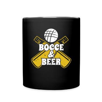 Bocce & Beer Shirt Cadeau - Mug uni - noir - Devant