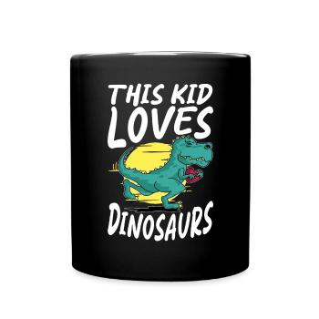 Cadeau de dinosaure Dino Lover Cadeau - Mug uni - noir - Devant