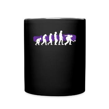 Evolution Bocce Ball Shirt Geschenk - Tasse einfarbig - Schwarz - Vorne