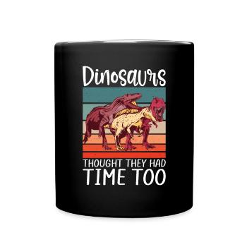 Dinosaur Gift Dino Lover Gift - Full Colour Mug - black - Front
