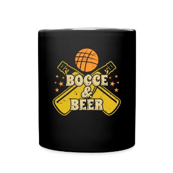 Bocce & Beer Shirt Cadeau - Mug uni - noir - Devant