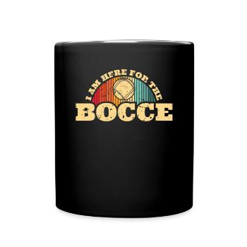 Je suis ici pour le cadeau de la chemise de pétanque - Mug uni - noir - Devant