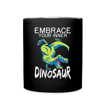 Dinosaur Gift Dino Lover Gift - Full Colour Mug - black - Front