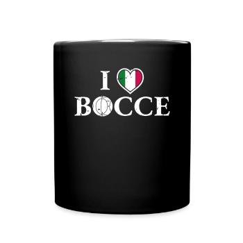 J’aime la pétanque Ball Shirt Gift Italie Flag - Mug uni - noir - Devant